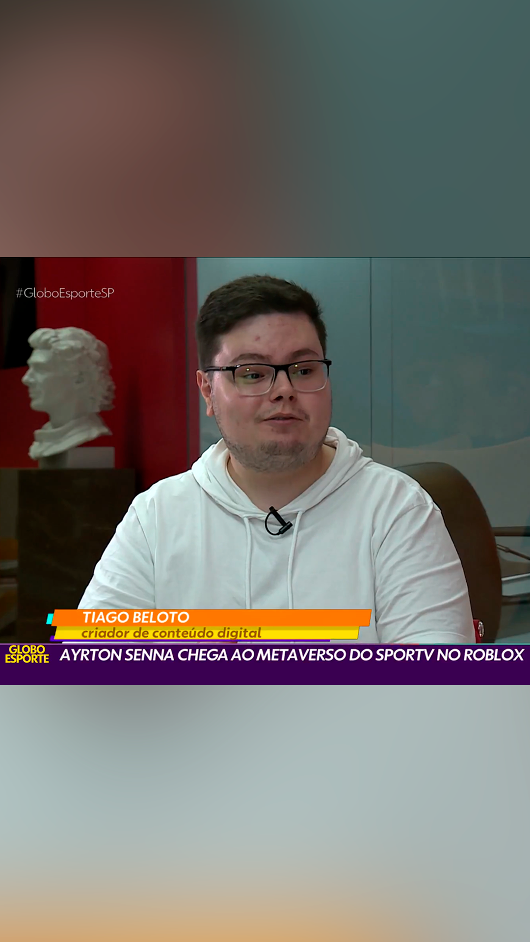 Entrevista Globo Esporte - Ayrton Senna no Metaverso